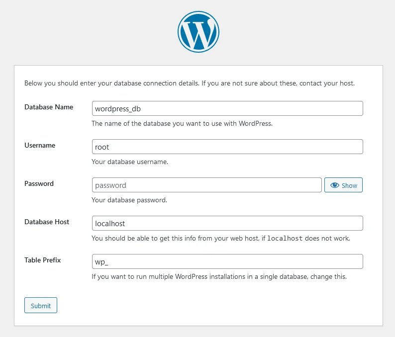 How to Install WordPress: A Beginner’s Guide, Step 4: Creating a Local Database and Running the WordPress Installer 3