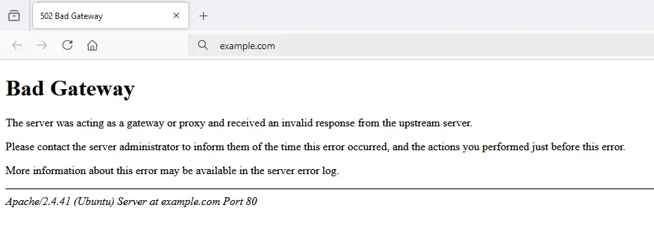 51 Common WordPress Errors and How to Fix Them, 2. 502 Bad Gateway