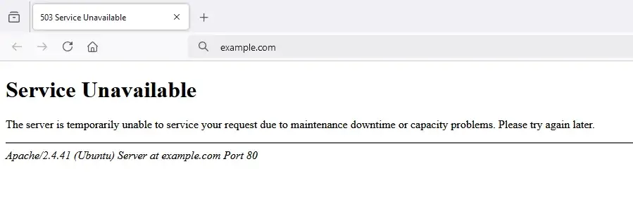51 Common WordPress Errors and How to Fix Them, 3. 503 Service Unavailable