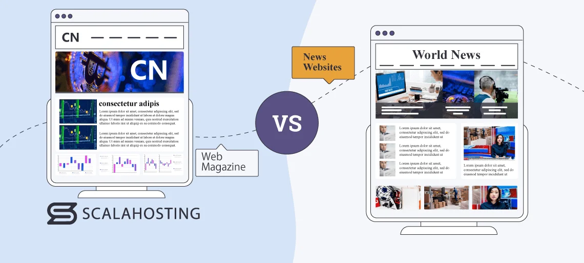 VPS Hosting For News Websites, News Websites vs. Web Magazines