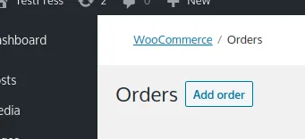 Orders, Manually Creating Orders