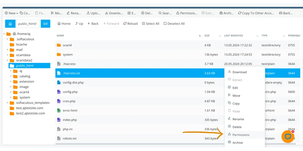 How to Troubleshoot Common OpenCart Hosting Issues, 3. File and Directory Permissions Errors