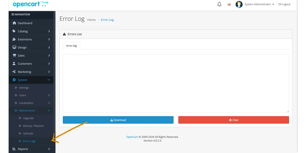 How to Troubleshoot Common OpenCart Hosting Issues, 10. Logging and Error Reporting 3