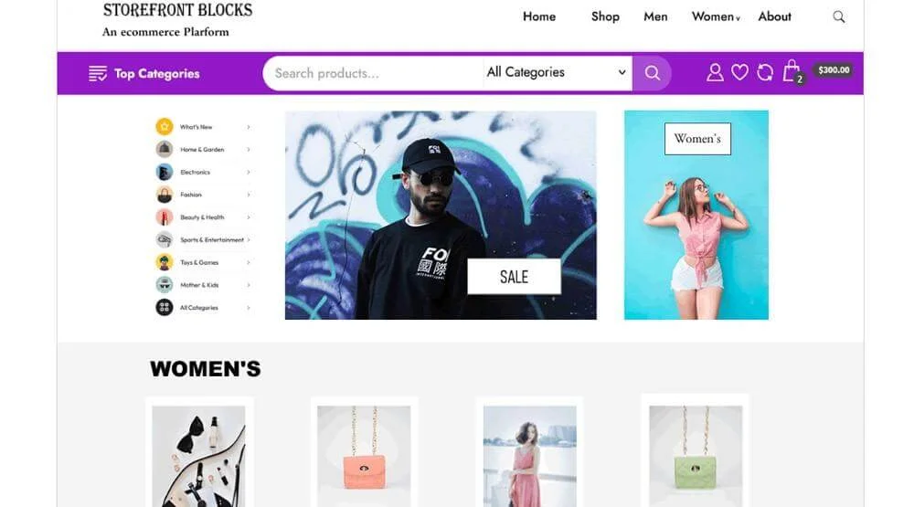 Best WooCommerce Themes for Digital Products, Storefront Blocks