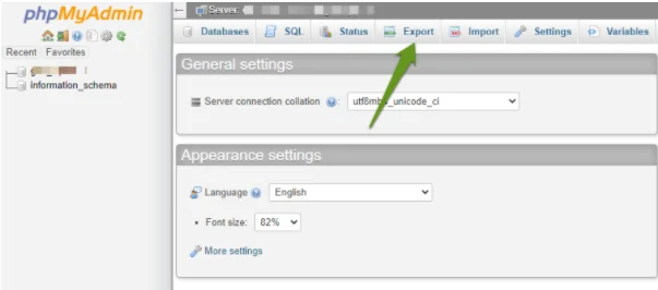 How to Import and Export a MySQL Database, Method 1: Using PhpMyAdmin 2