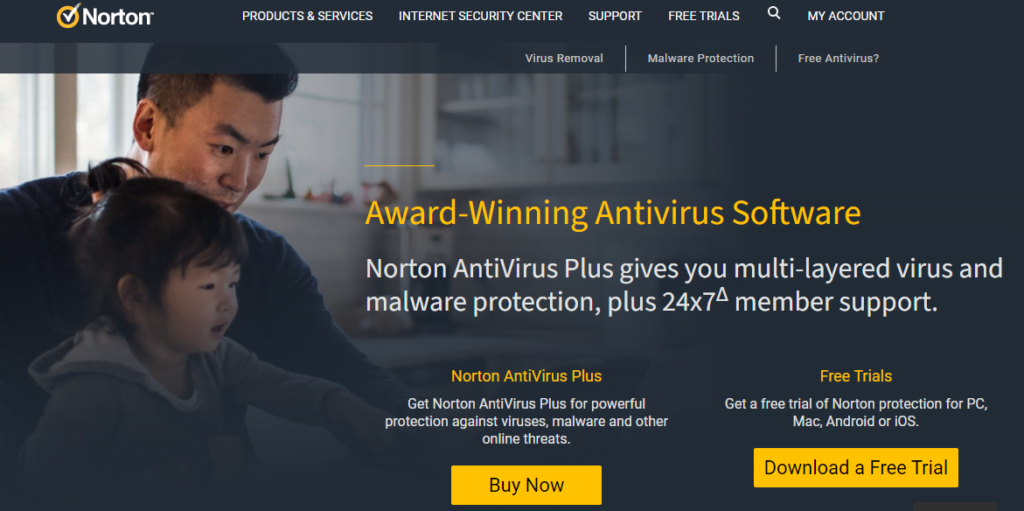 norton virus protection free trial