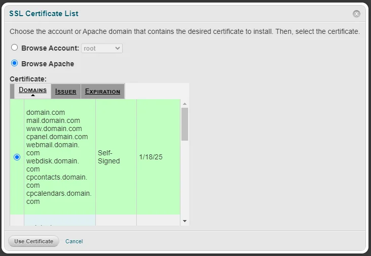 What is WHM (Web Host Manager)?, SSL certificate management 4